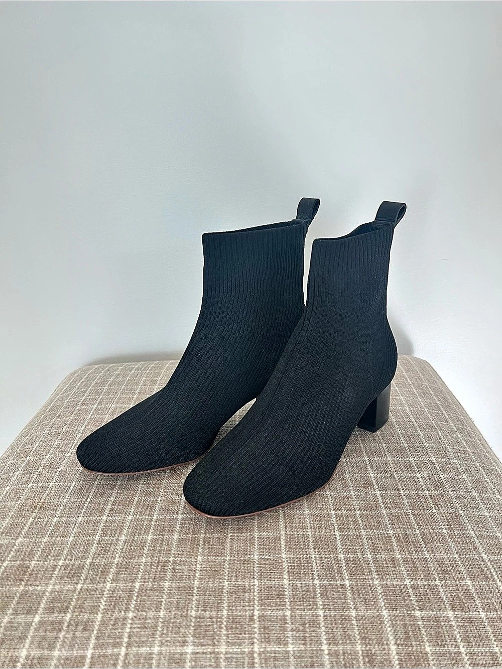 Everlane Black Knit Ankle Boots